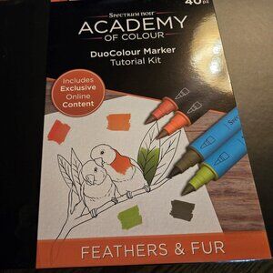 Spectrum Noir Academy of Colour DuoColour Marker Tutorial Kit Feathers & Fur